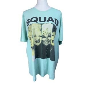 ABC Studio The Golden Girls "Squad" T-Shirt 2XL Light Teal Blue Retro